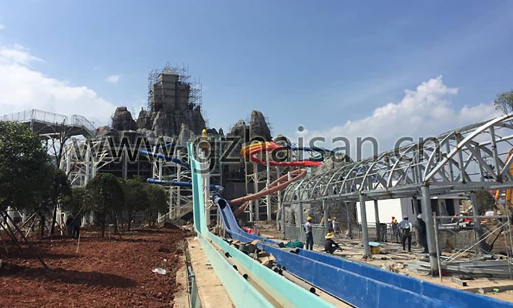 玉林克拉湾水上乐园高速滑道安装 玉林克拉湾水上乐园高速滑道安装